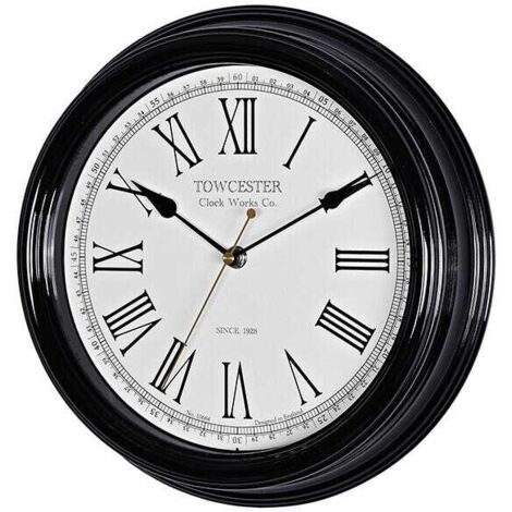 Acctim Redbourn Wall Clock Black