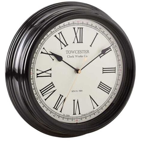 Acctim Redbourn Wall Clock Black