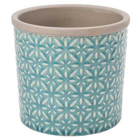 Burgon & Ball Glazed Pot Tuscany Large Blue (1/2)