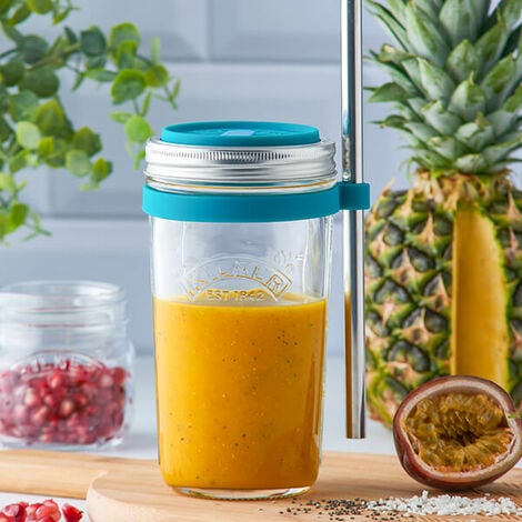 Kilner Glass Smoothie Making Set With Reusable Stainless Steel Straw