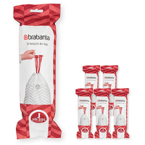 Brabantia PerfectFit Bags J 20-25 litre Multipack of 120 bags 6x20