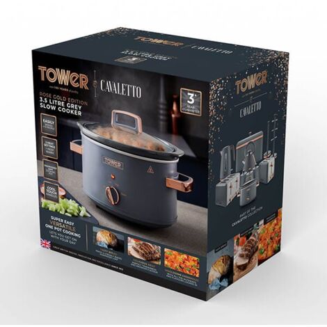 Grey slow discount cooker 3.5 litre