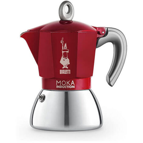Bialetti Moka Induction 6 Cup Espresso Maker Red