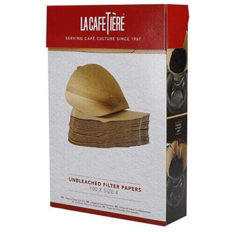 La Cafetiere Unbleached Filter Paper Size 4 100 Pc (1/5)