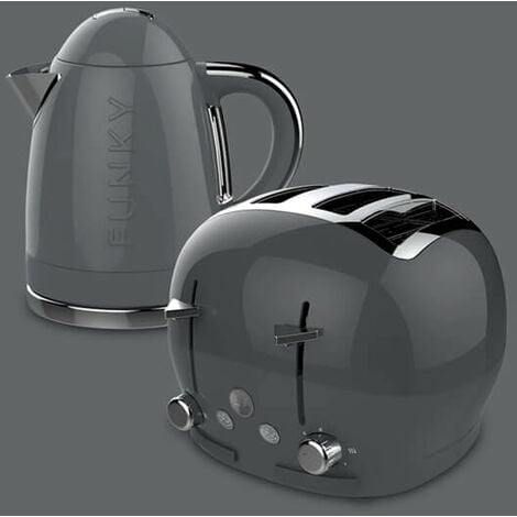 Cordless Kettle & Toaster Set White Electric 2-Slice Variable Browning  Control