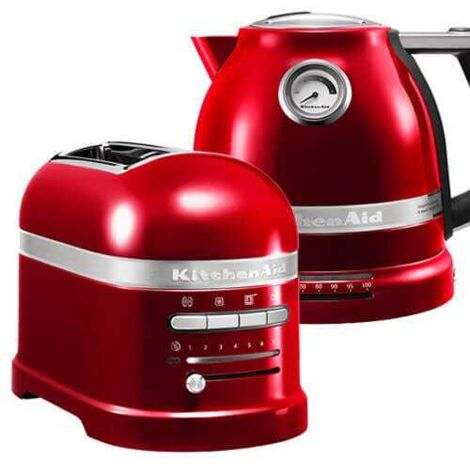 KitchenAid Artisan Candy Apple 2 Slot Toaster and Kettle Set