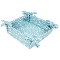 Dexam Sintra Recycled Cotton Spotted Bread Basket Duck Egg