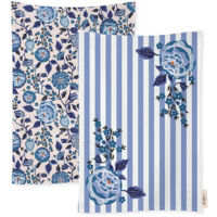 Cath Kidston Strawberry Garden Blue Set of 2 Tea Towels