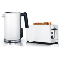 Graef White Kettle & 4 Slice Toaster Set