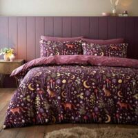 Catherine Lansfield Enchanted Twilight King Duvet Set Plum