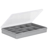 Wham Organiser Box 3.03 29cm with 13 Divisions Soft Grey/Clear