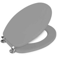 Showerdrape Oxford Grey/Chrome Toilet Seat
