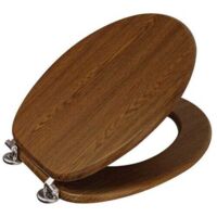 Showerdrape Oxford Walnut Toilet Seat