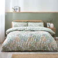 Catherine Lansfield Forest Blossom King Duvet Set Green