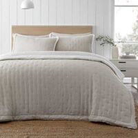 Catherine Lansfield Cosy Nori Sherpa King Duvet Set Cream