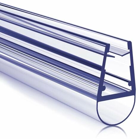 STEIGNER Joint de douche pour paroi en verre, 190cm, vitre 3,5/4/ 5 mm,  joint d'étanchéité PVC droit pour les cabines de douche réctangulaires,  UK01 : : Bricolage