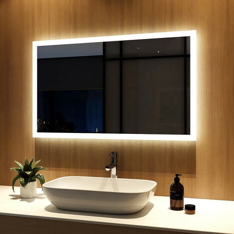 ECLAIRAGE INTERIEUR Salle de bains miroir avant vanité LED luminaire  lumière moderne acrylique applique murale de toilette - Cdiscount Maison
