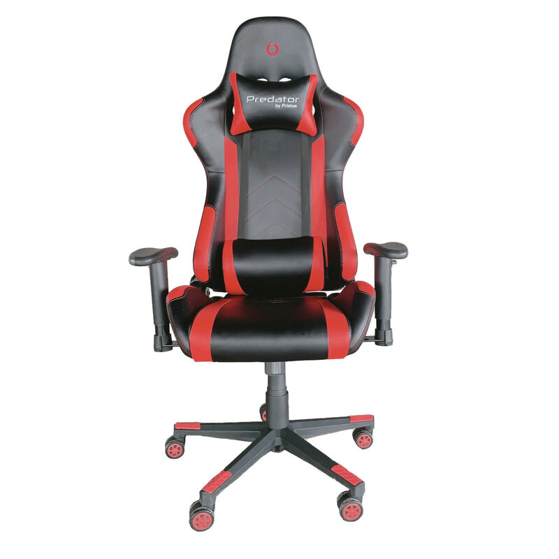 Silla de escritorio Gaming de PVC PRIXTON Predator - Rojo