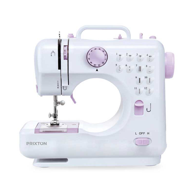 Máquina de Coser Portátil PRIXTON P110 con 12 Puntadas Diferentes - Lila