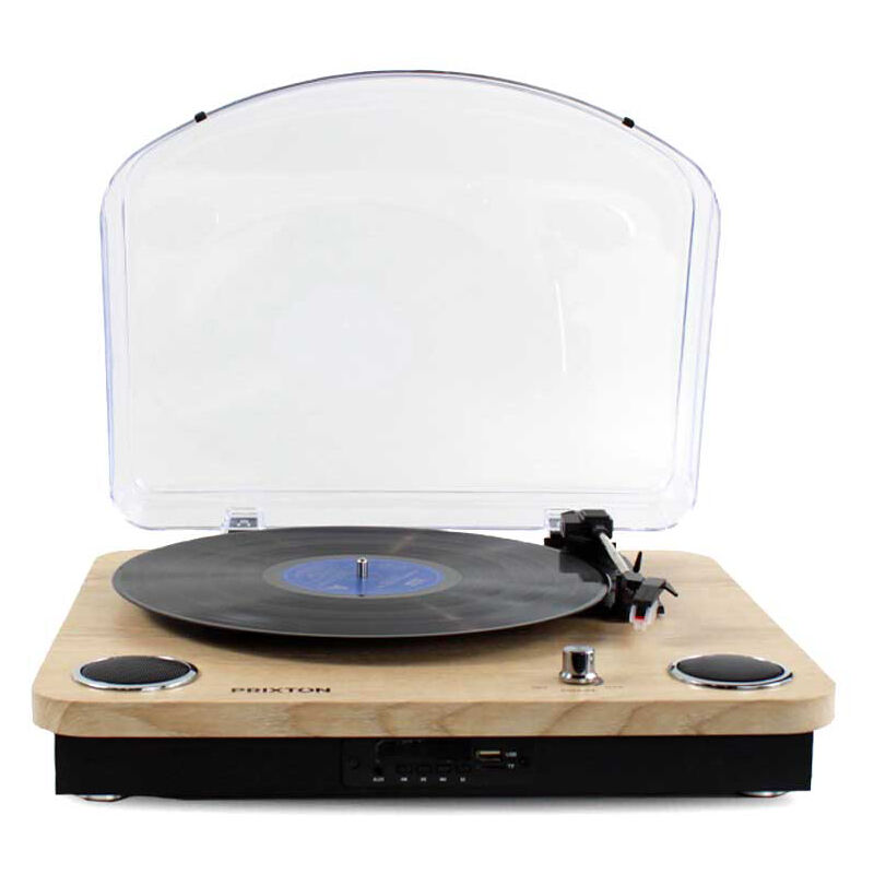 Tocadiscos Bluetooth Marconi PRIXTON - Reproductor y convertidor de vinilos - Madera