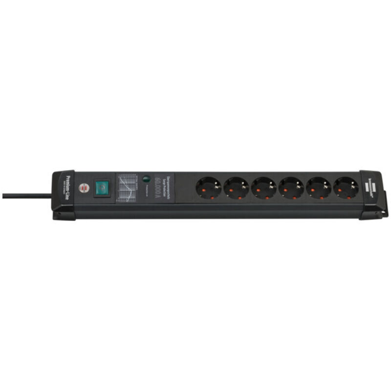 Brennenstuhl Regleta 10 Tomas Con Interruptor Premium-Line Negro| Techinn