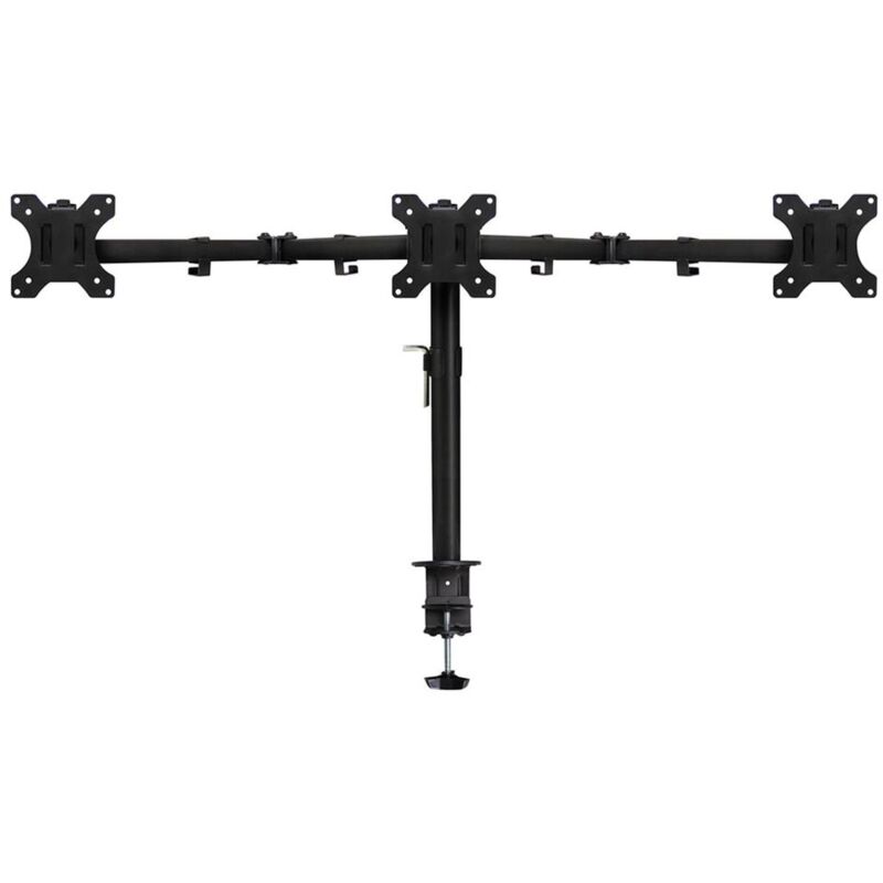 Support 4 écrans ACT AC8304 - Bras Réglable 32" Max - VESA 75/100 - Installation Pince Ou Perforation - Noir