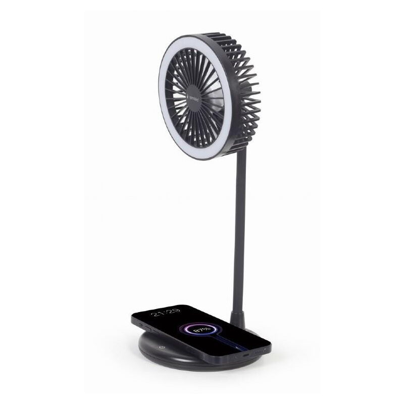 gembird OEM table fan with lamp and wireless charger TAWPC10LEDFAN01 (TAWPC10LEDFAN01)