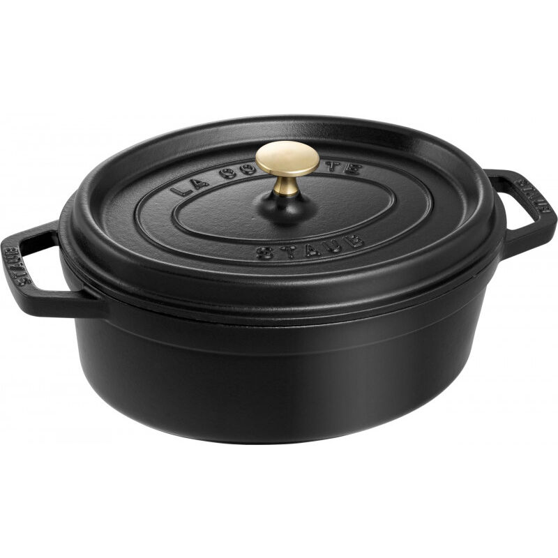 Cocotte Ovale Invicta En Fonte - Jaune 27 Cm - Occasion - Compatible Gaz/électrique