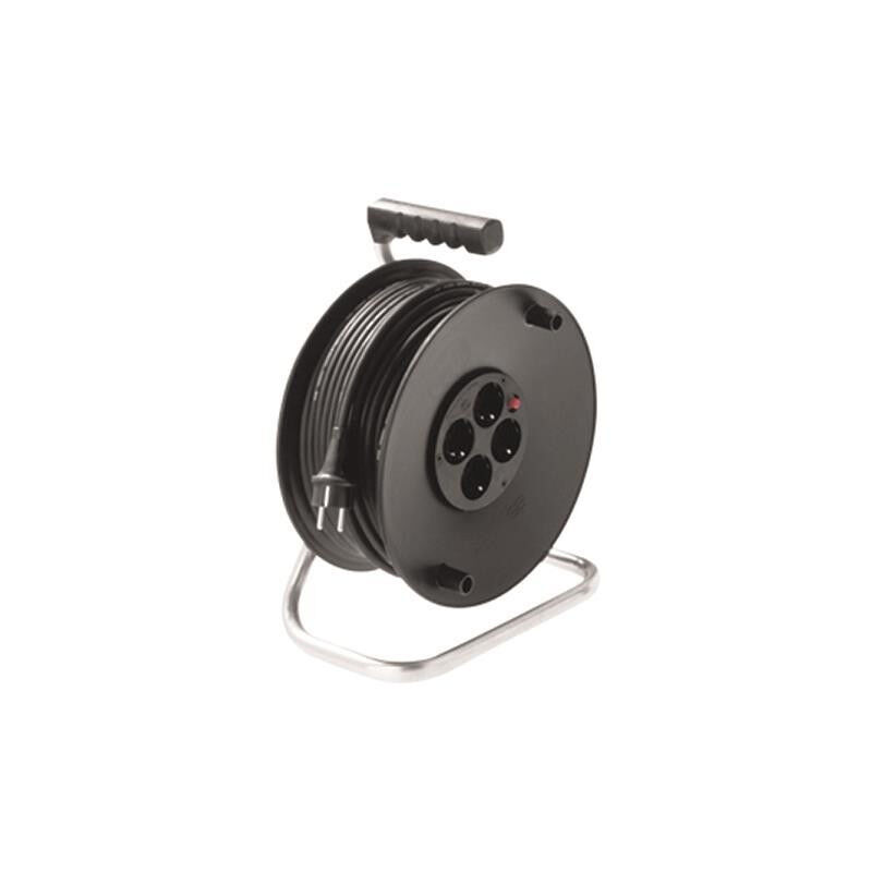 Enrouleur De Câble Electraline - H05VV-F 3G1,5 25m - 4 Prises Schuko