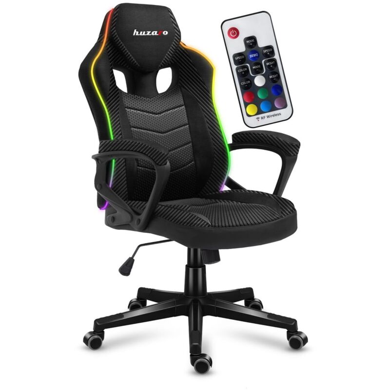 Chaise Gamer ALFORDSON Avec LED RGB - Massage, Repose-pieds, Inclinable 90-150° - Gris - 180kg