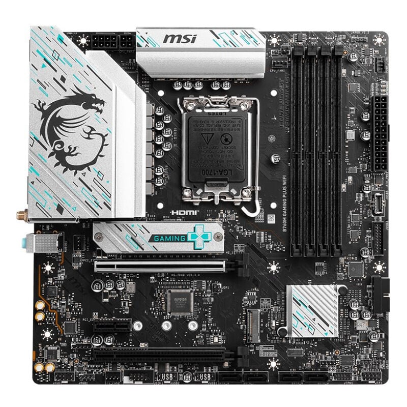MSI B760M Gaming Plus WiFi Carte Mère, mATX Compatible avec Les processeurs Intel de 14e, 13e