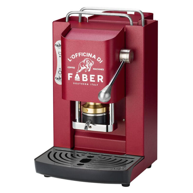 UNKNOWN Faber Pro Deluxe Macchina da Caffè Cialde 44mm Cherry Red Ottone (PROCHERRYBASOTTELE)