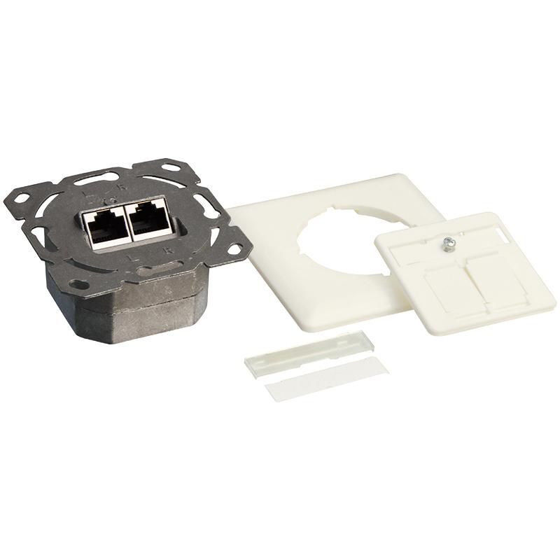 LogiLink NP0021 - RJ-45 - STP - 6a - Métallique - Blanc - ISO/IEC 11801 - TIA/EIA 568B.2-10 - 80 mm (NP0021)