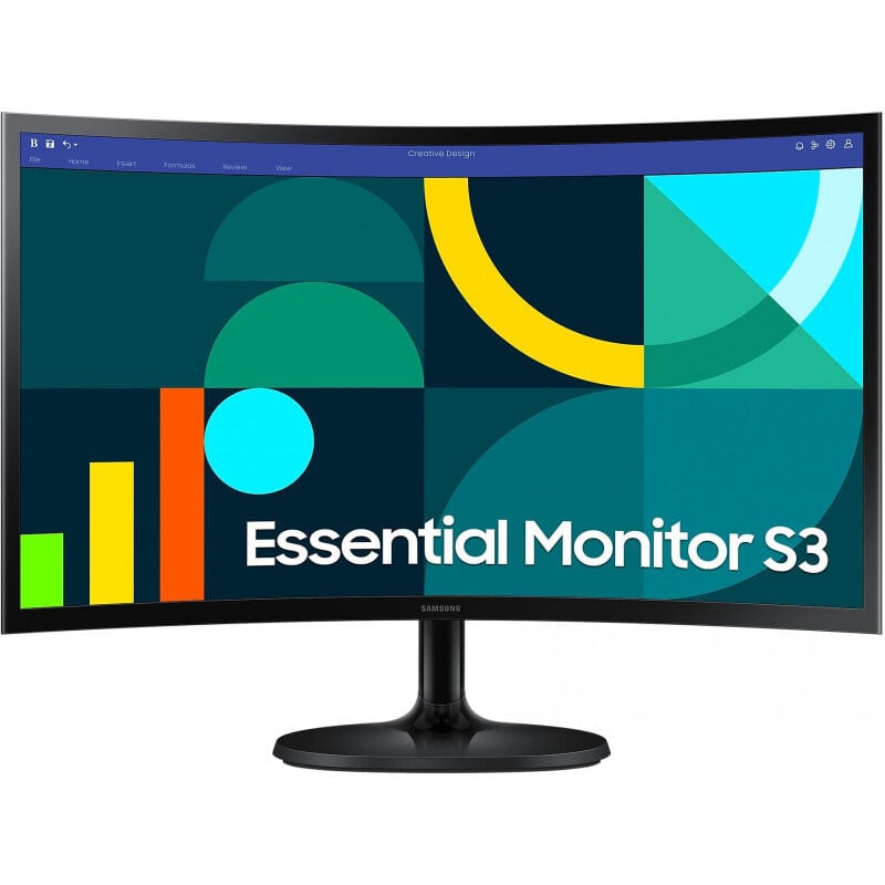 SAMSUNG Samsung ECRAN 24' S24D364GAU Noir VA 1920x1080 Incurvé 1800R 4ms 100Hz 16:9 250 CD/m² HDMI VGA Casque Pied inclinable VESA 75x75 LS24D364GAUXEN