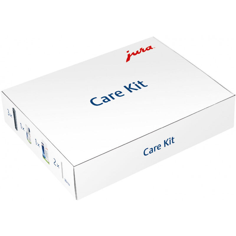 jura Jura Produit d'origine – Care Kit Hygiène certifiée TÜV – 3 cartouches filtrantes Claris Smart+, 6 tablettes de nettoyage, 2 tuyaux à lait, 1 nettoyant pour système de lait Mini Tabs (90 g) – 250
