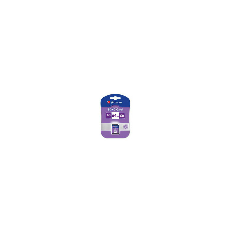 Verbatim Carte Mémoire SDXC - 64 Go - Class 10 - P-Blist - 44024