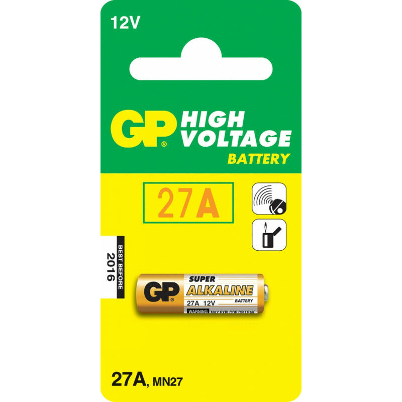 GP Battery High Voltage 27A - Single-use battery - Alcaline - 12 V - 1  pièce(s) - Multicolore - Ampoule (