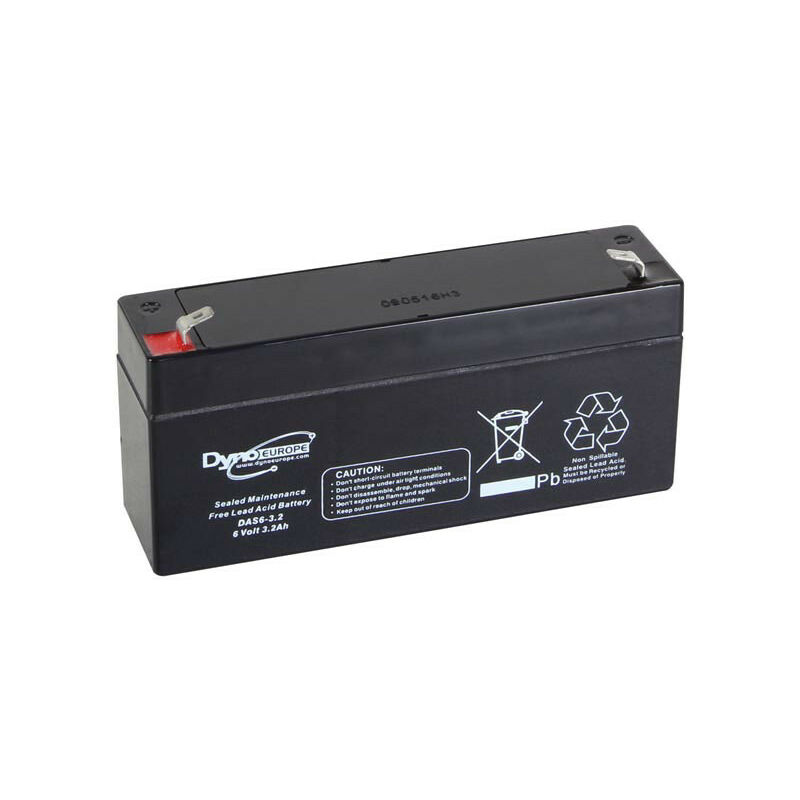 Dyno Europe Accu acide-plomb 6V-3.2Ah 134x34x66mm (DAS6-3.2)