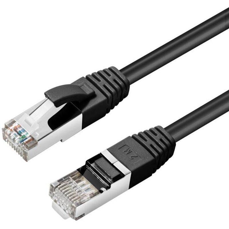 LINDY 0.5m Cat6 S/FTP Network Cable - Shielded RJ45 Ethernet Cable Black