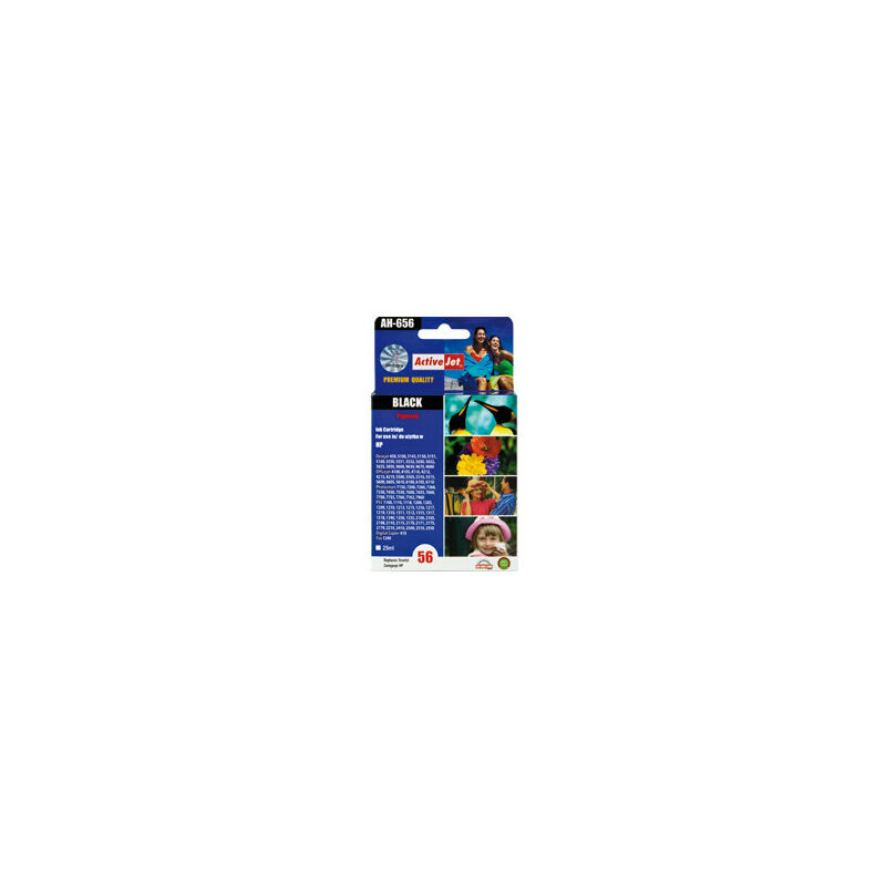 Activejet AH-656 - Encre à pigments - Noir - - HP DeskJet 450 - 450cbi - 450ci - 450wbt - 5100 - 5145 - 5150 - 5151 - 5160 - 5550 - 5551 - 5552 - 5650,... 1 pièce(s) - Impression à jet d'encre - Rende