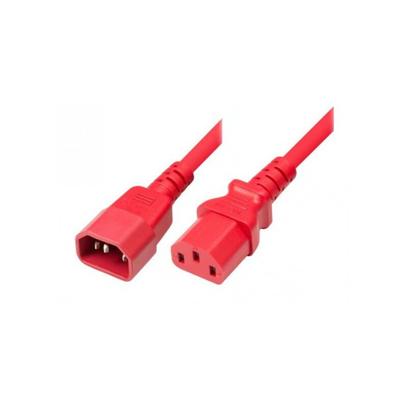 exertis Connect Rallonge d alimentation C14 / C13 rouge - 1,8 m (808042)