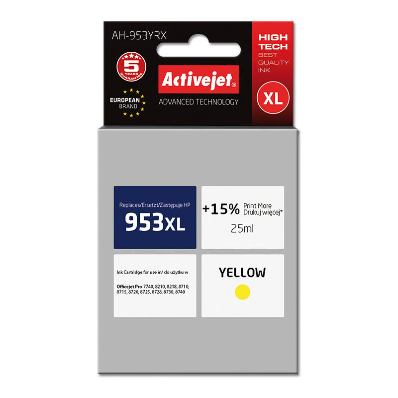 HP 953XL cartouche d'encre jaune a rendement élevé 20 ml pour