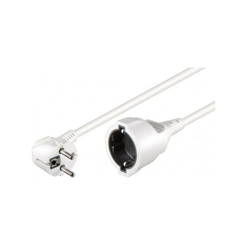 goobay Goobay 93091 Rallonge avec Terre, 2 m Longueur, Blanc