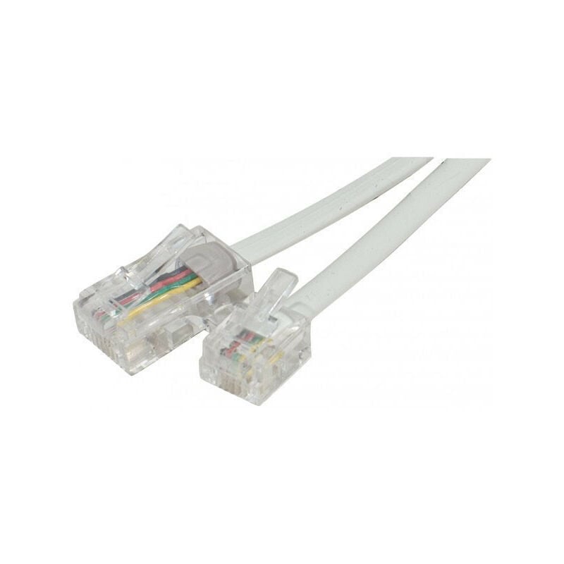 Adaptateur RJ45 vers RJ11,3 Pièces Blanc Ethernet RJ45 8P8C vers