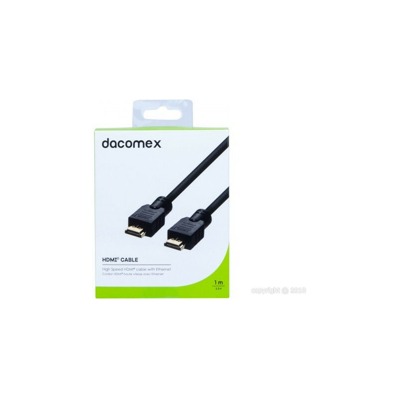 Pack 2 Câbles HDMI 1.4 Haute Vitesse 12 Pieds (3.6m) - Noir, 4K 2160p, Compatible PC, TV, Console De Jeu