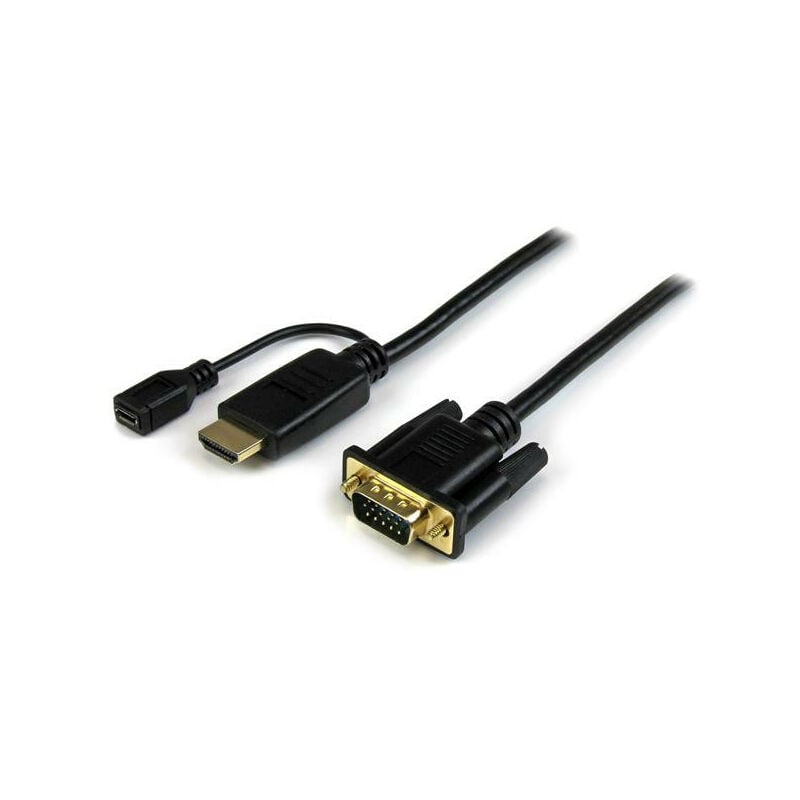 Câble adaptateur convertisseur noir compatible HDMI vers AV, 1080P