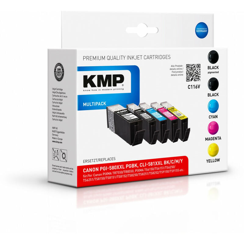 KMP 1576,0255 - Compatible - Noir - Cyan - Magenta - Jaune - Canon