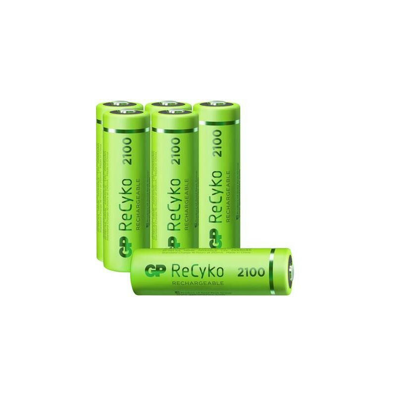 GP Recyko+, blister de 4 piles rechargeable LR06 AA 1,2 v 2100 mAh Nimh