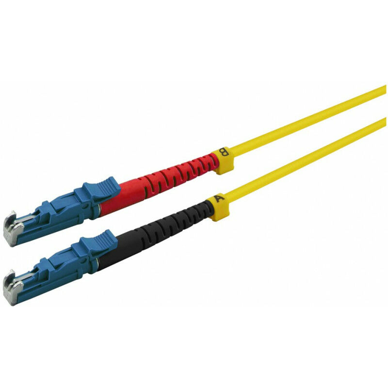 Helos LWL Patchkabel E2000®/E2000® (LSH) Duplex 9/125µm OS2 gelb 5,0m -  Cable -