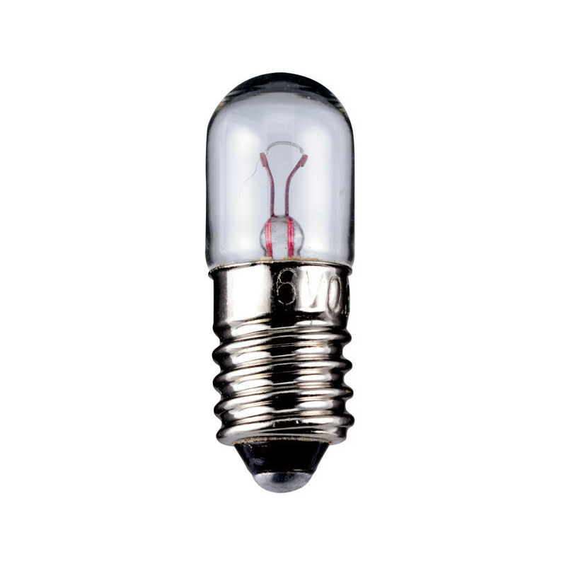 Ampoule LED culot E10 pour armoire électrique 6 volts DC 